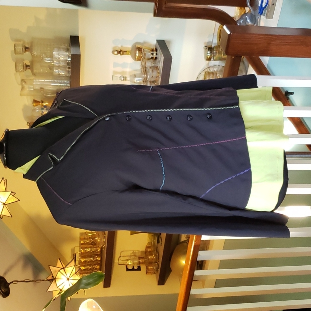 Ruby Rd. Womans Black With Colorful Topstiching Blazer